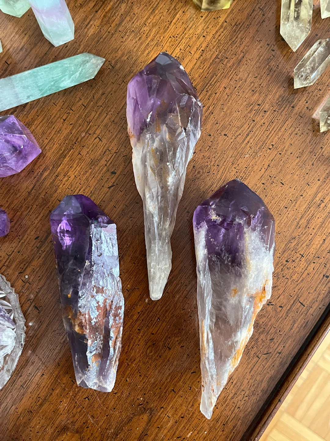 Natural Raw Amethyst Root, Deep Purple Point, 6”