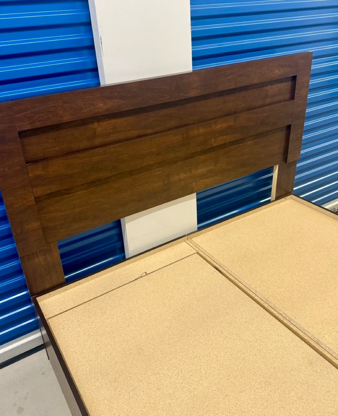 Dark Wood Queen Storage Bed Frame with Headboard - photo 5