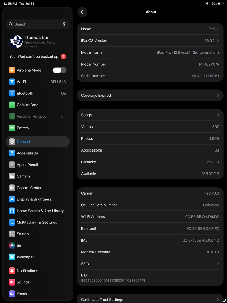 Apple iPad Pro 12.9-inch 3rd generation 256GB cellular - photo 3