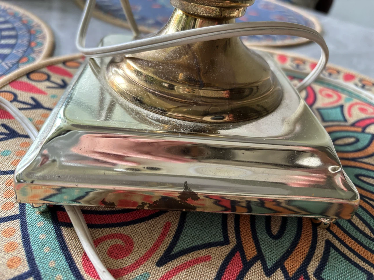 Vtg Leviton Brass Table Lamp - photo 4