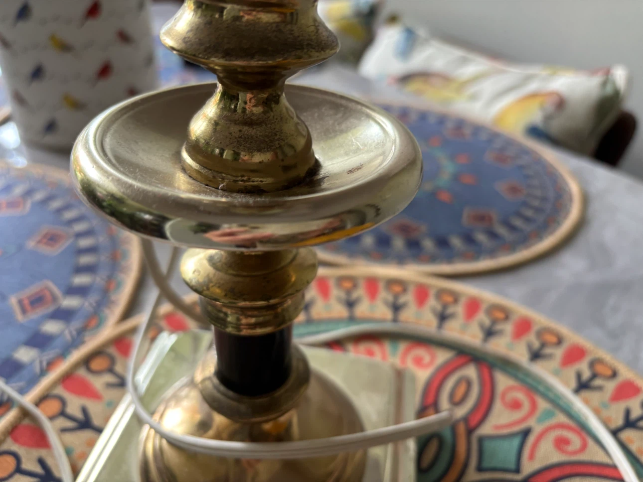 Vtg Leviton Brass Table Lamp - photo 5