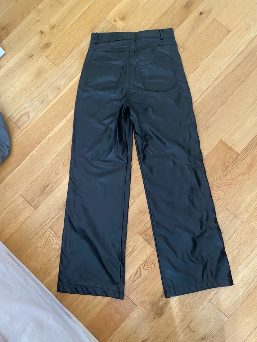 Faux Leather Wide Leg Pants - photo 2