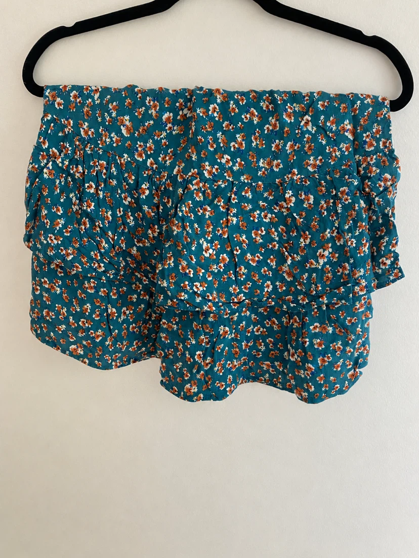 Teal Floral Tiered Skirt - photo 2