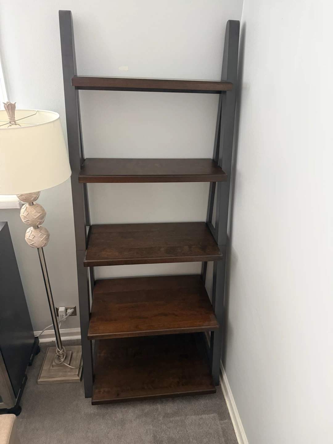 5-Shelf Ladder Bookcase – Espresso/Dark Brown - photo 2