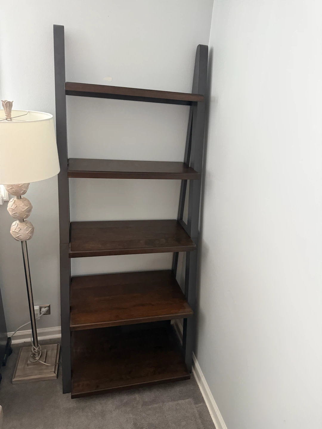 5-Shelf Ladder Bookcase – Espresso/Dark Brown - photo 3