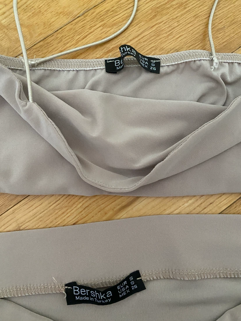Bershka Beige Cami Crop Top & Skirt Set - Size S - photo 2