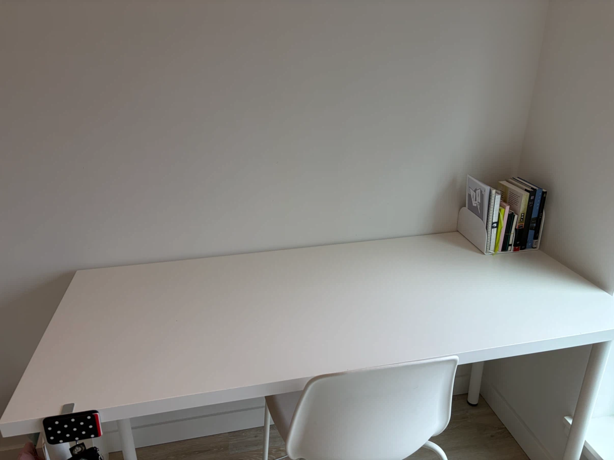 White IKEA Desk with Chair - photo 2