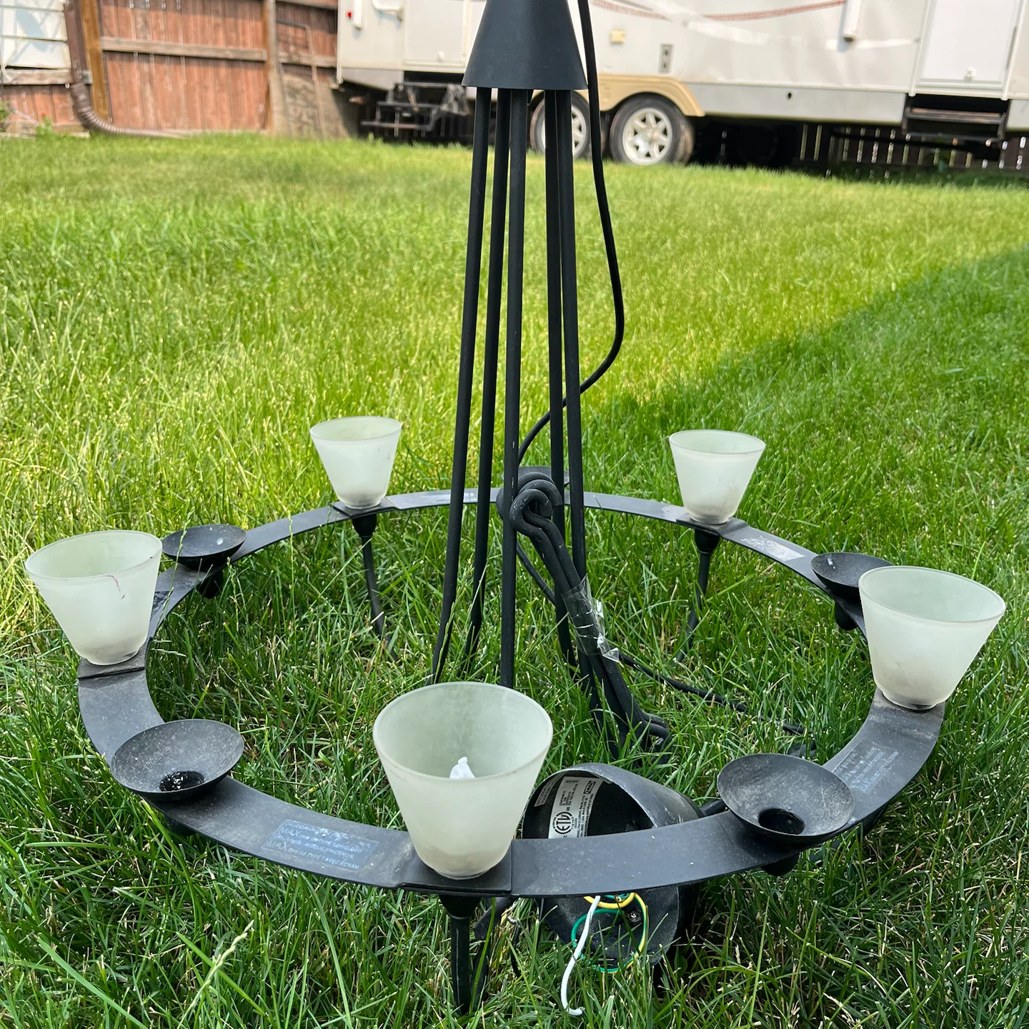 Black Chandelier with 10 Lights