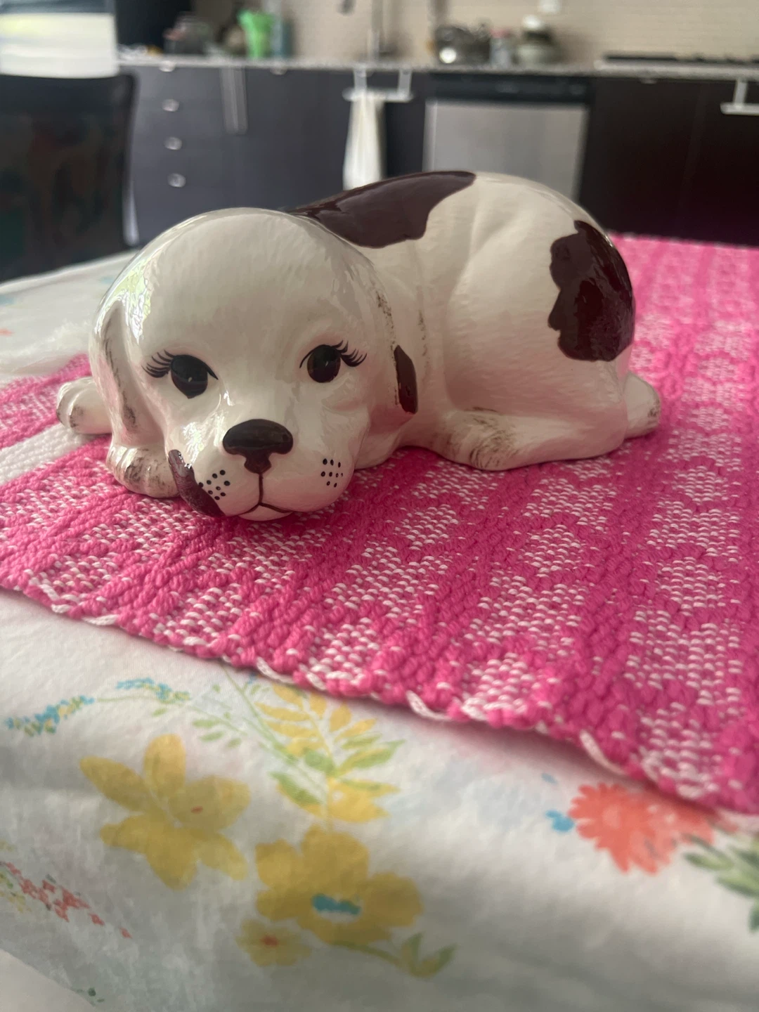 vintage Ceramic Puppy Figurine