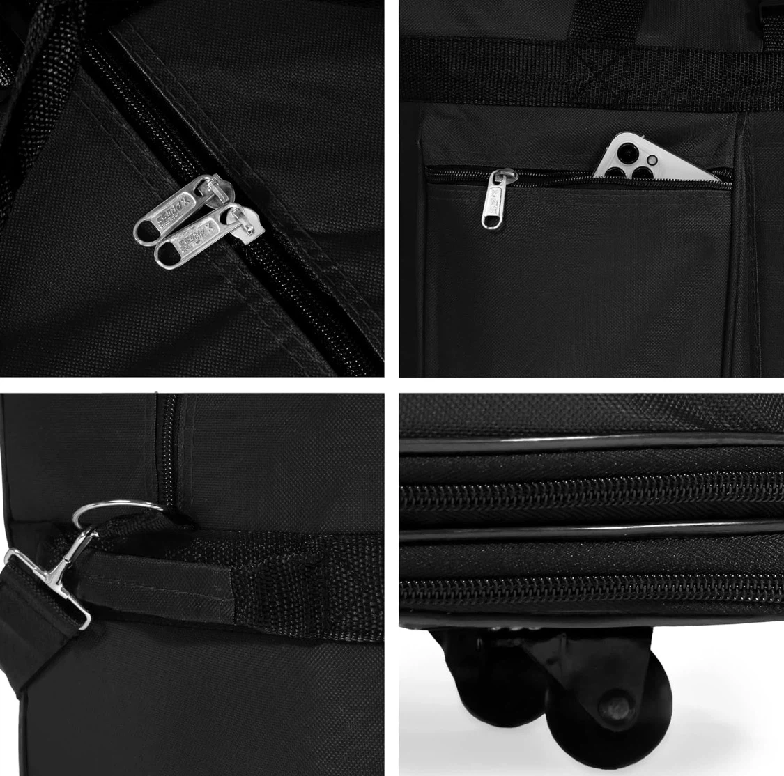 Camel Mountain Black Rolling Duffle Bag - photo 3