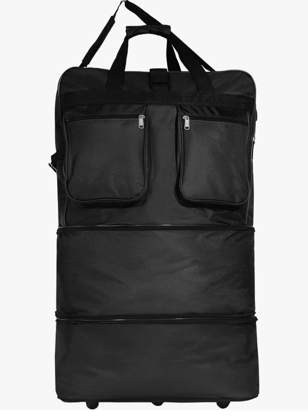 Camel Mountain Black Rolling Duffle Bag - photo 4