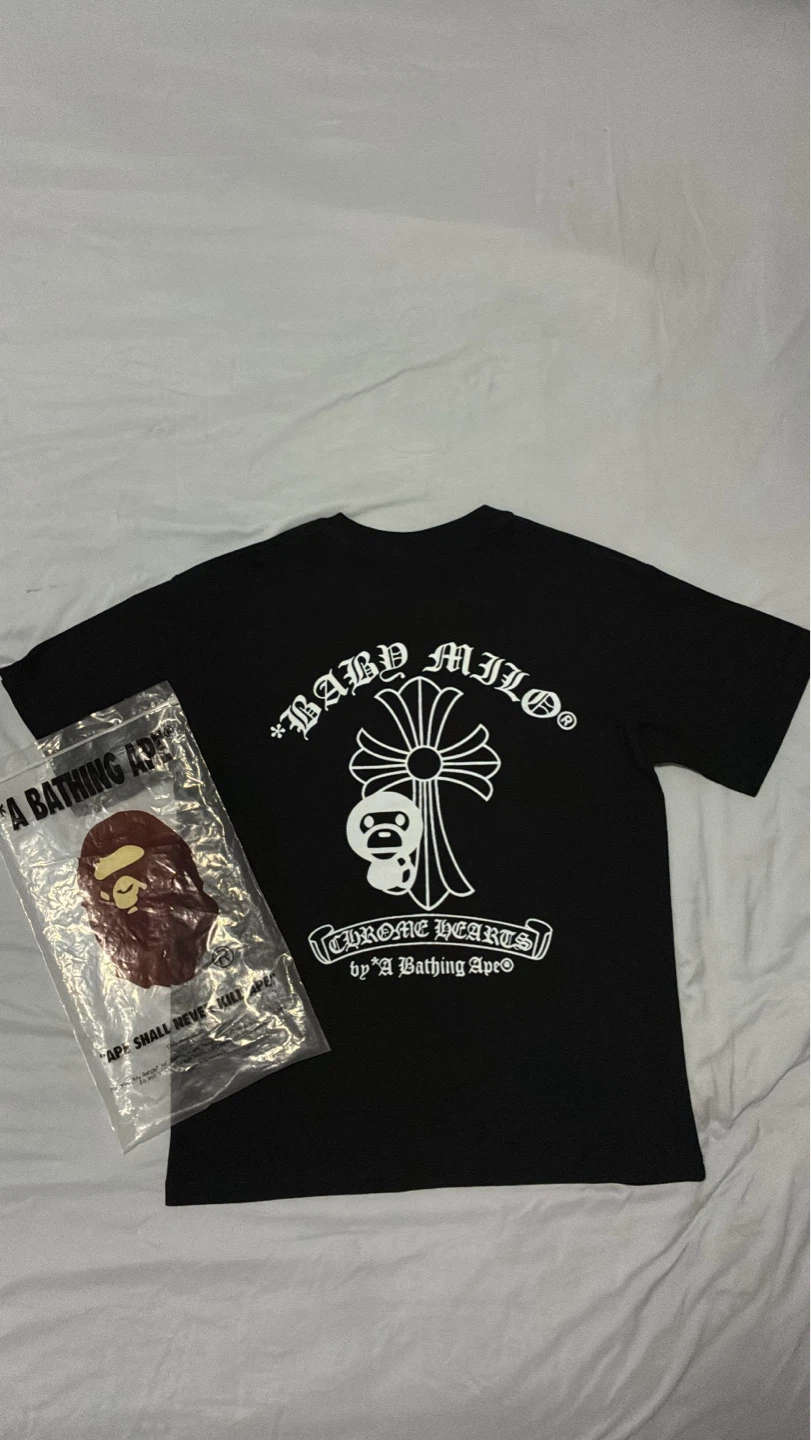 A Bathing Ape x Chrome Hearts Black T-Shirt Size M - photo 2