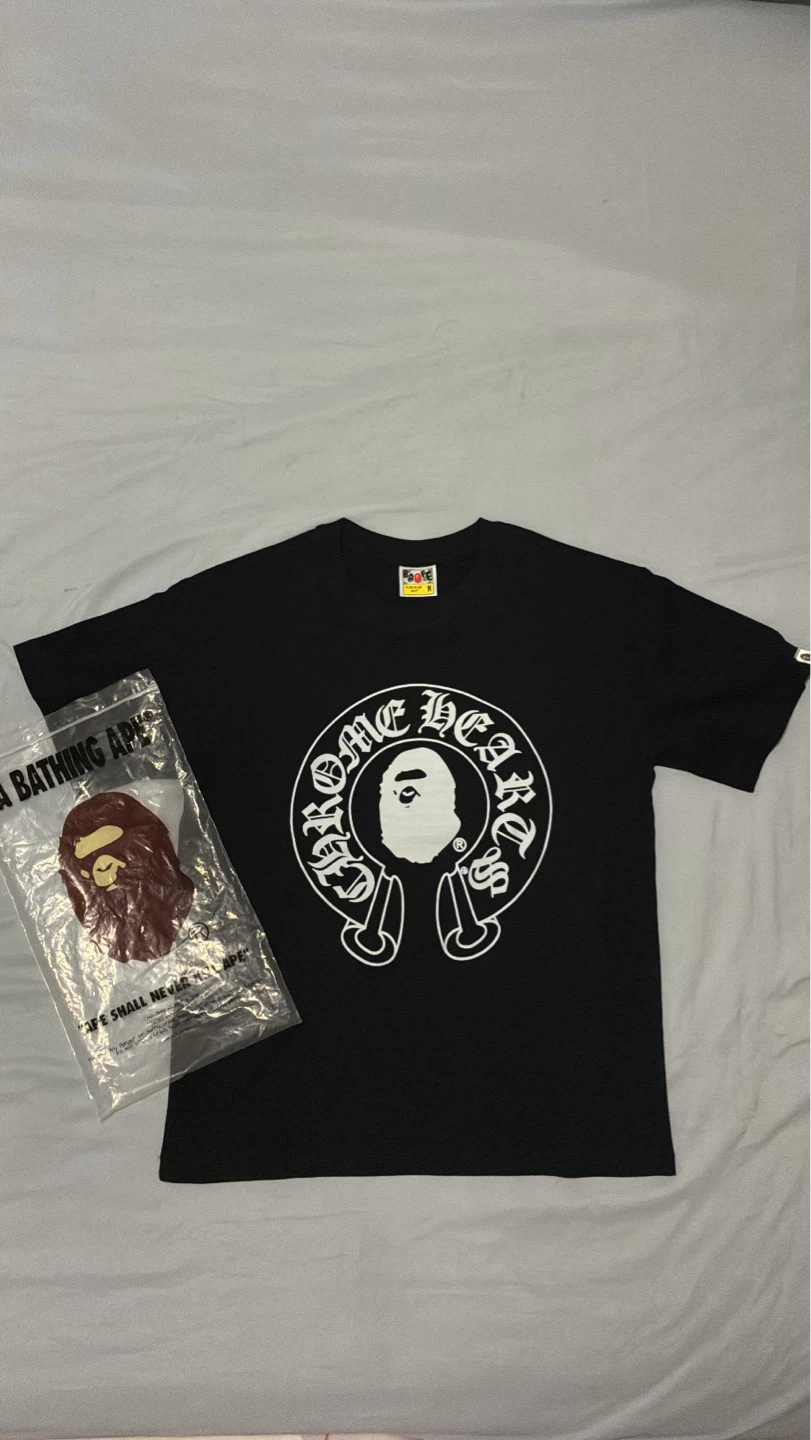 A Bathing Ape x Chrome Hearts Black T-Shirt Size M