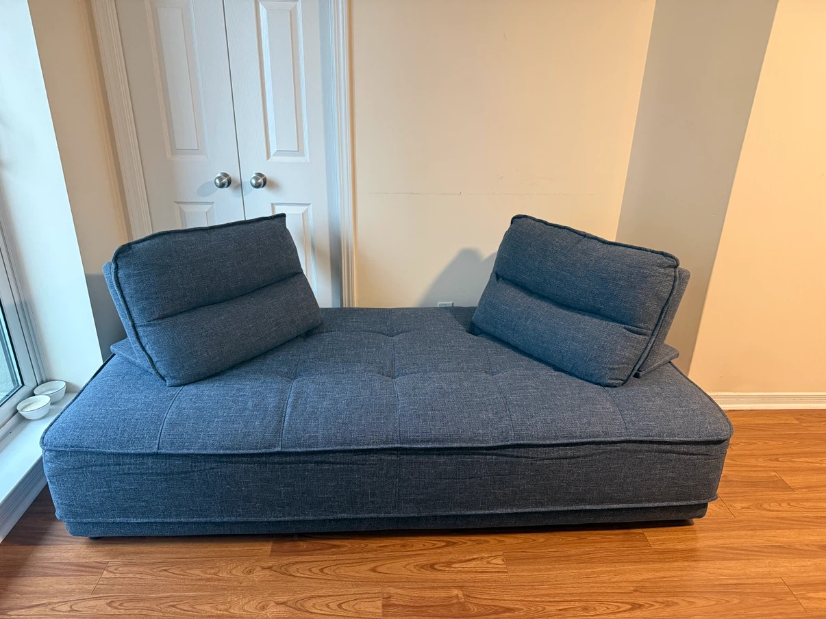 Grey Sofa Daybed with Two Cushions - photo 2