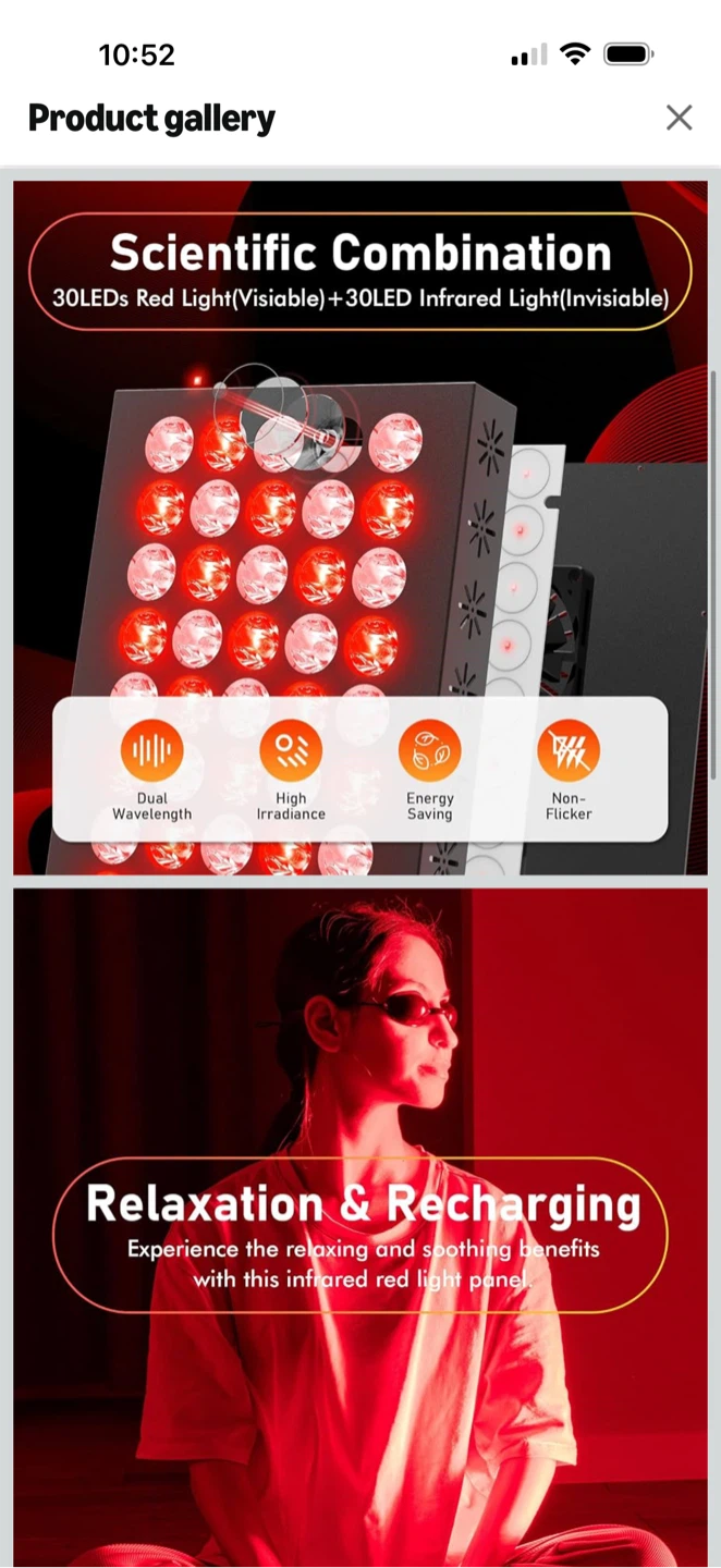 Devowellte Red Light Panel 60 LEDs - photo 4
