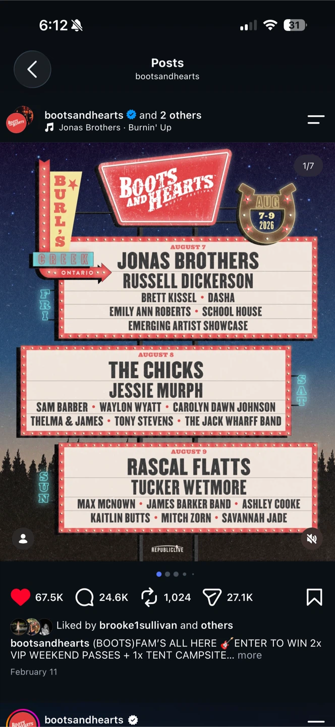 Boots and hearts general admission ticket. (Full weekend)