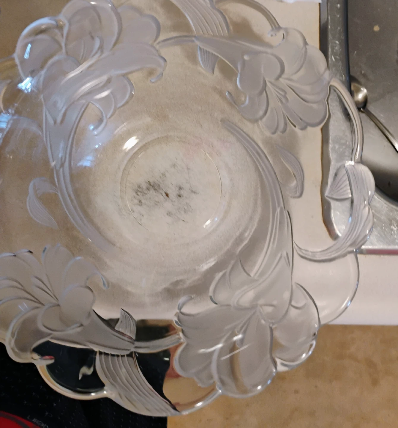 Clear glass decorative bowl - photo 2