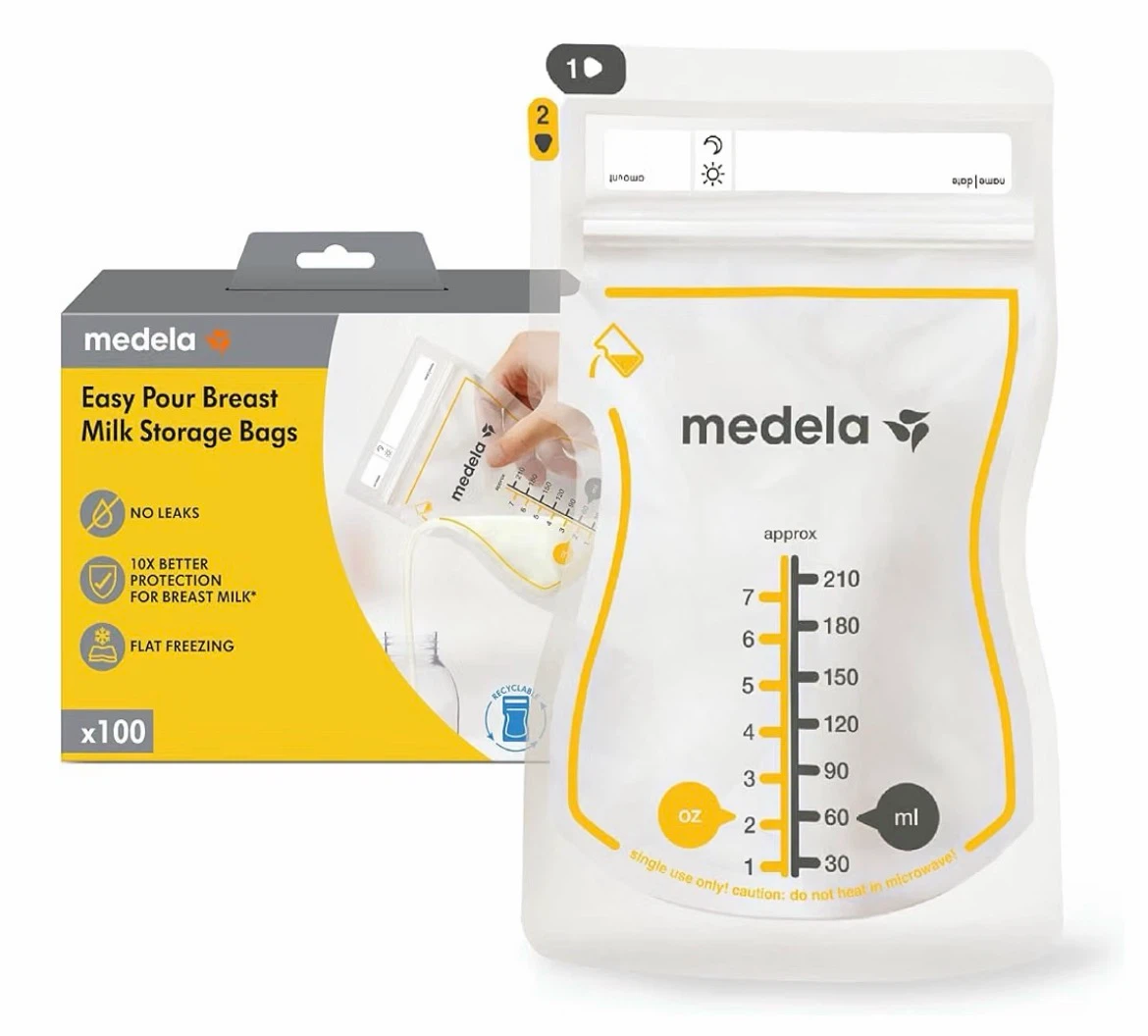 Medela Easy Pour Breast Milk Storage Bags - 210ml (100 Count) - photo 3