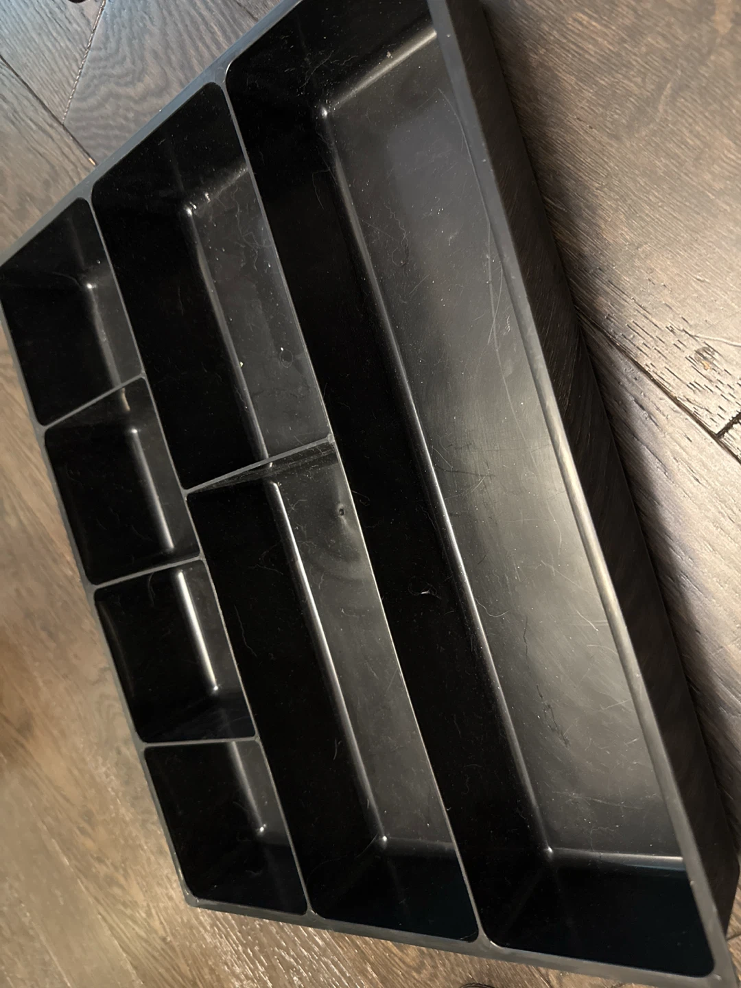 Black Utensil Drawer Organizer Tray