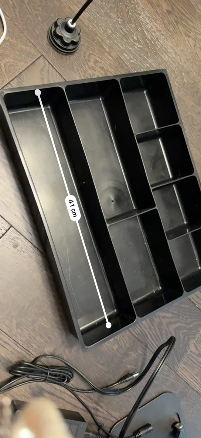 Black Utensil Drawer Organizer Tray - photo 2