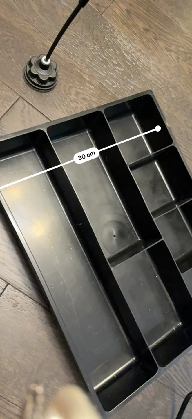 Black Utensil Drawer Organizer Tray - photo 3