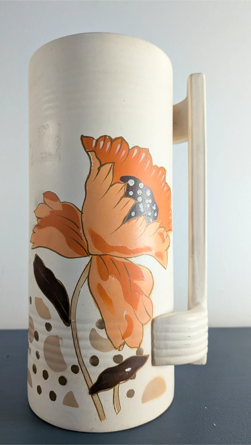 Vintage Pitcher with Floral Design