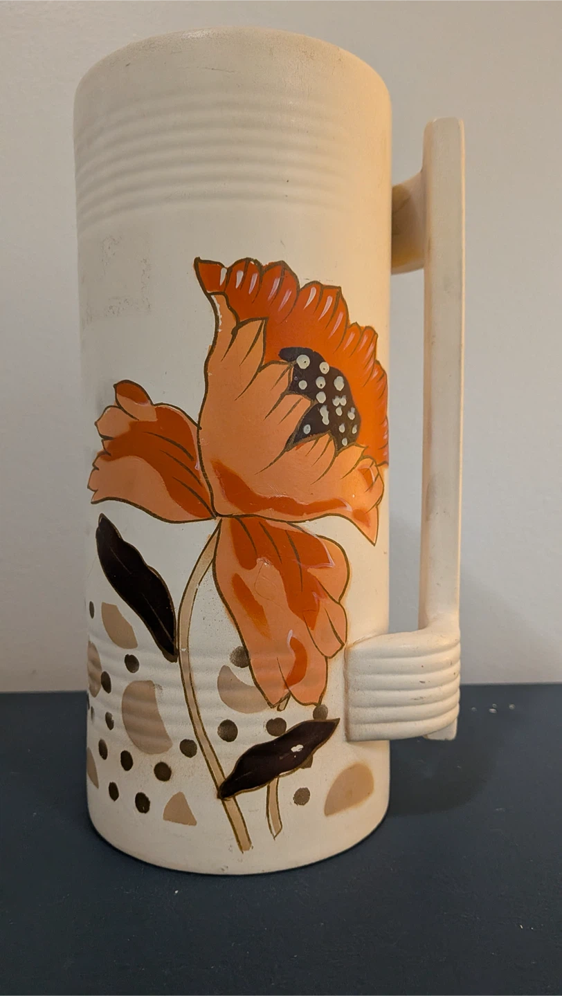 Vintage Pitcher with Floral Design - photo 2