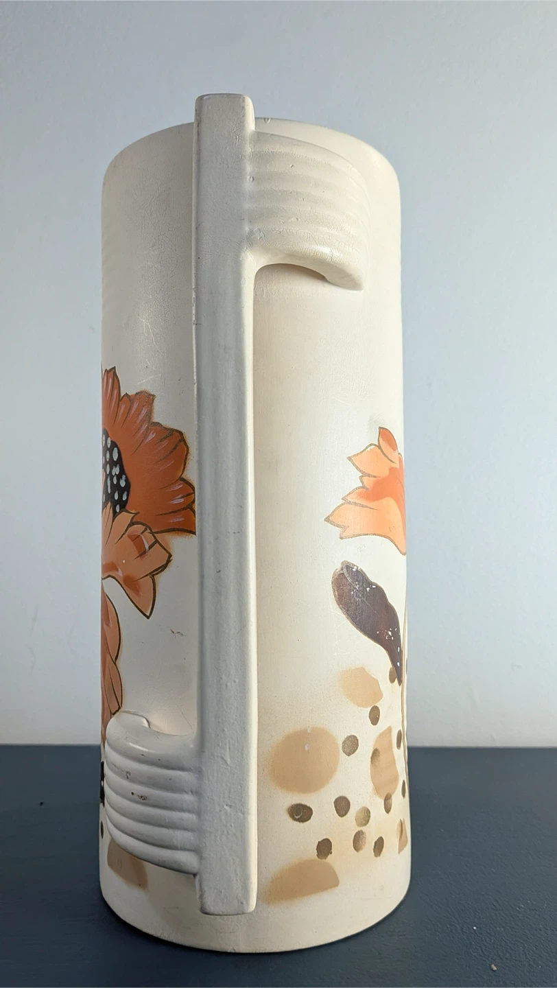 Vintage Pitcher with Floral Design - photo 3