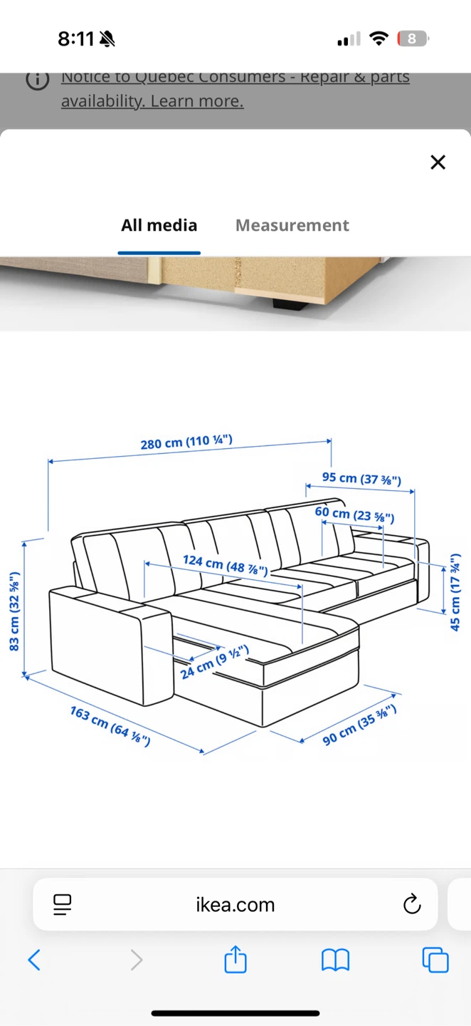 Kivik ikea couch - photo 2