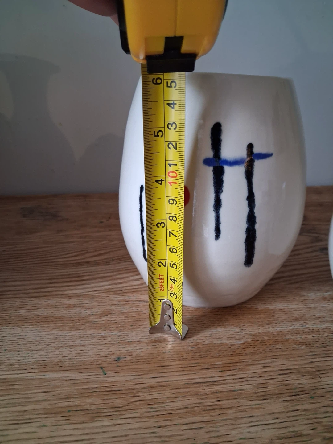 White Ceramic Vase with Abstract Design - photo 3