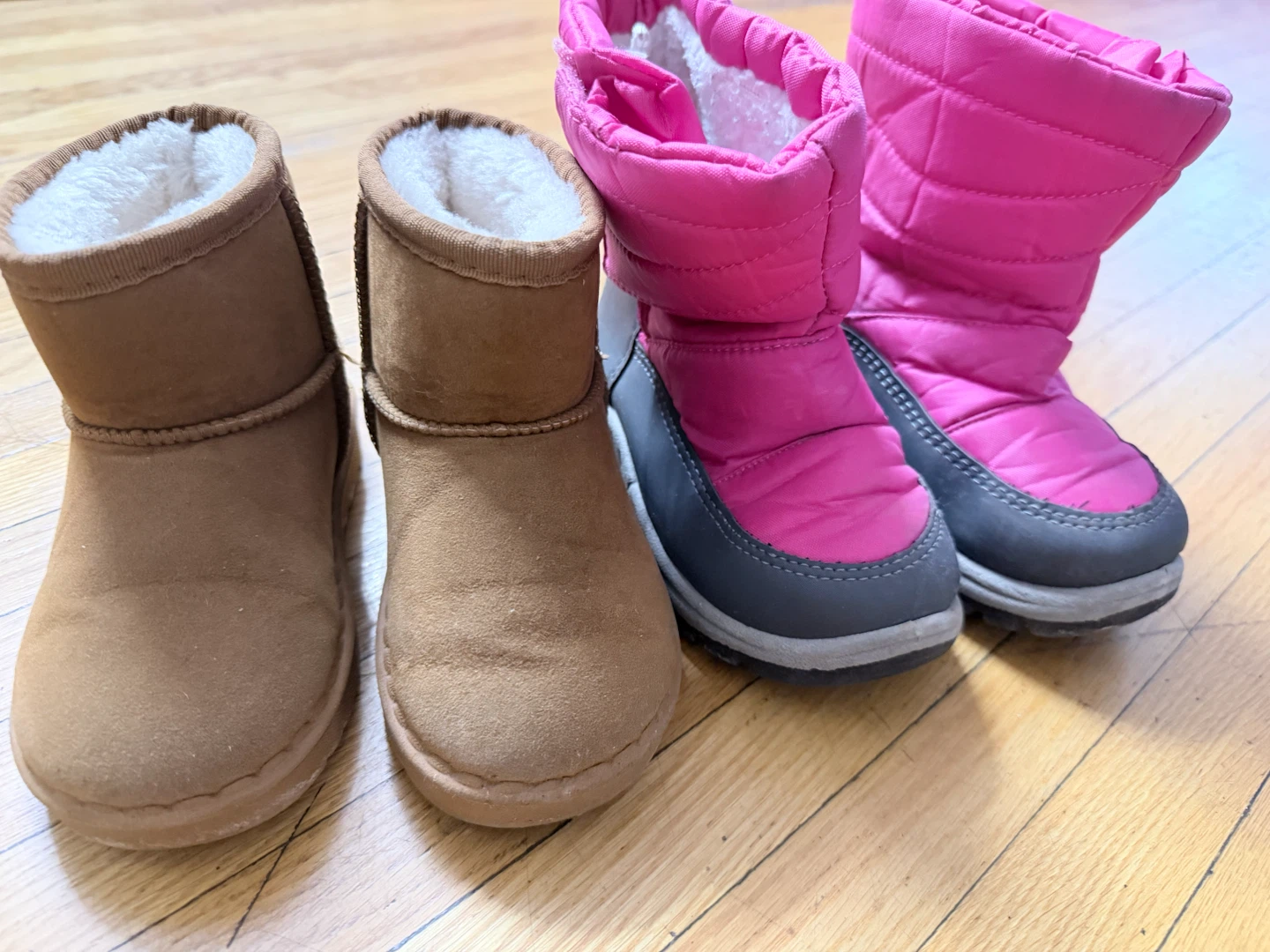 Toddler Boots - Brown & Pink size 9c