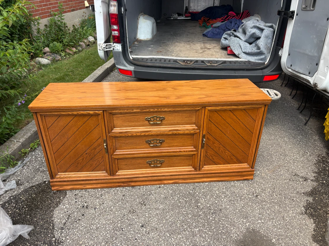 Free delivery used Solid Oak Dresser - photo 2