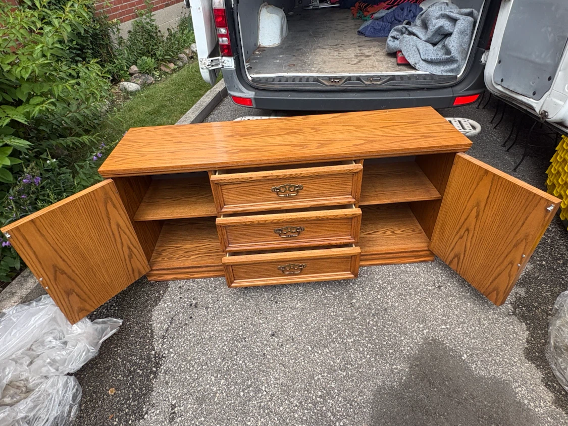 Free delivery used Solid Oak Dresser - photo 4