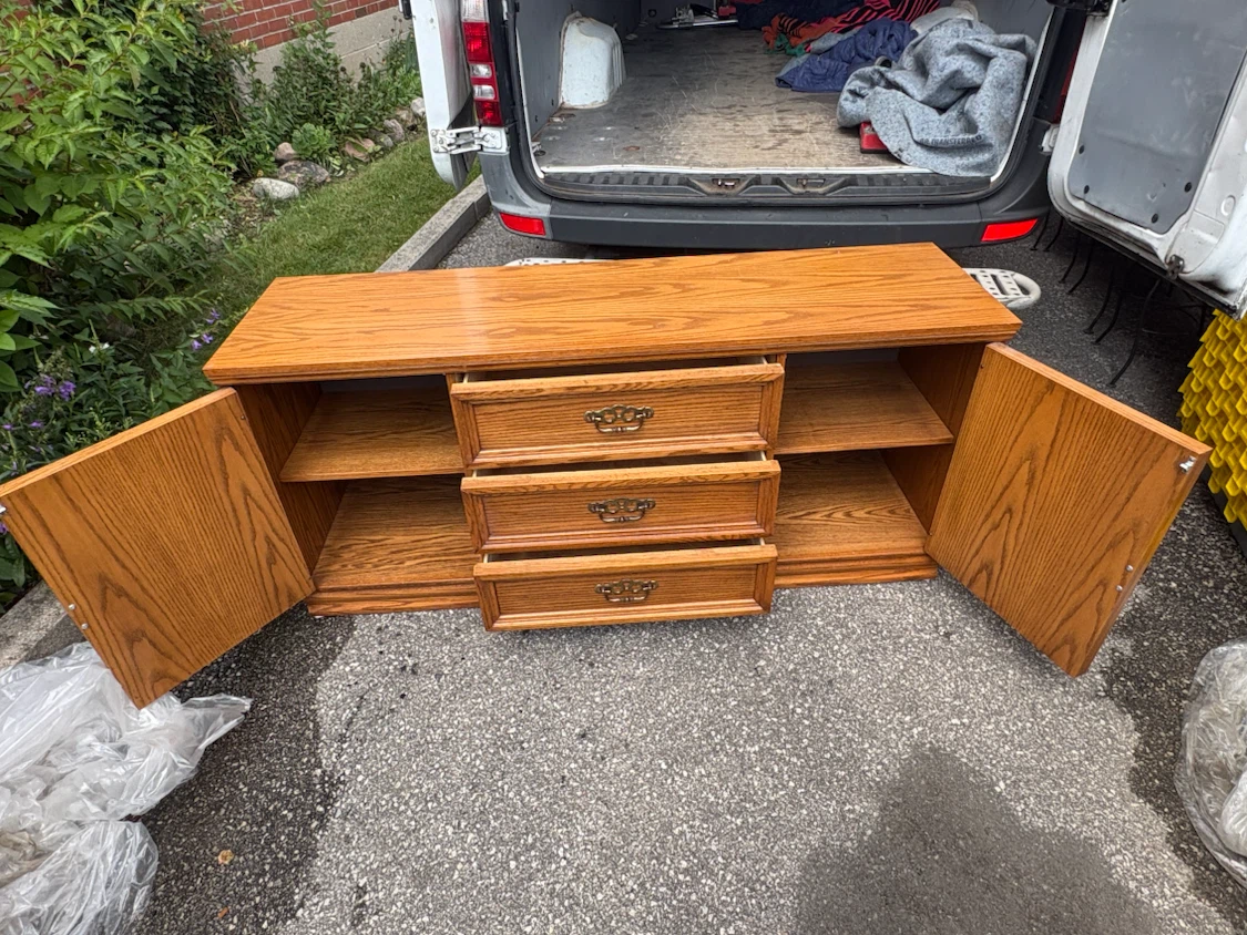 Free delivery used Solid Oak Dresser - photo 5