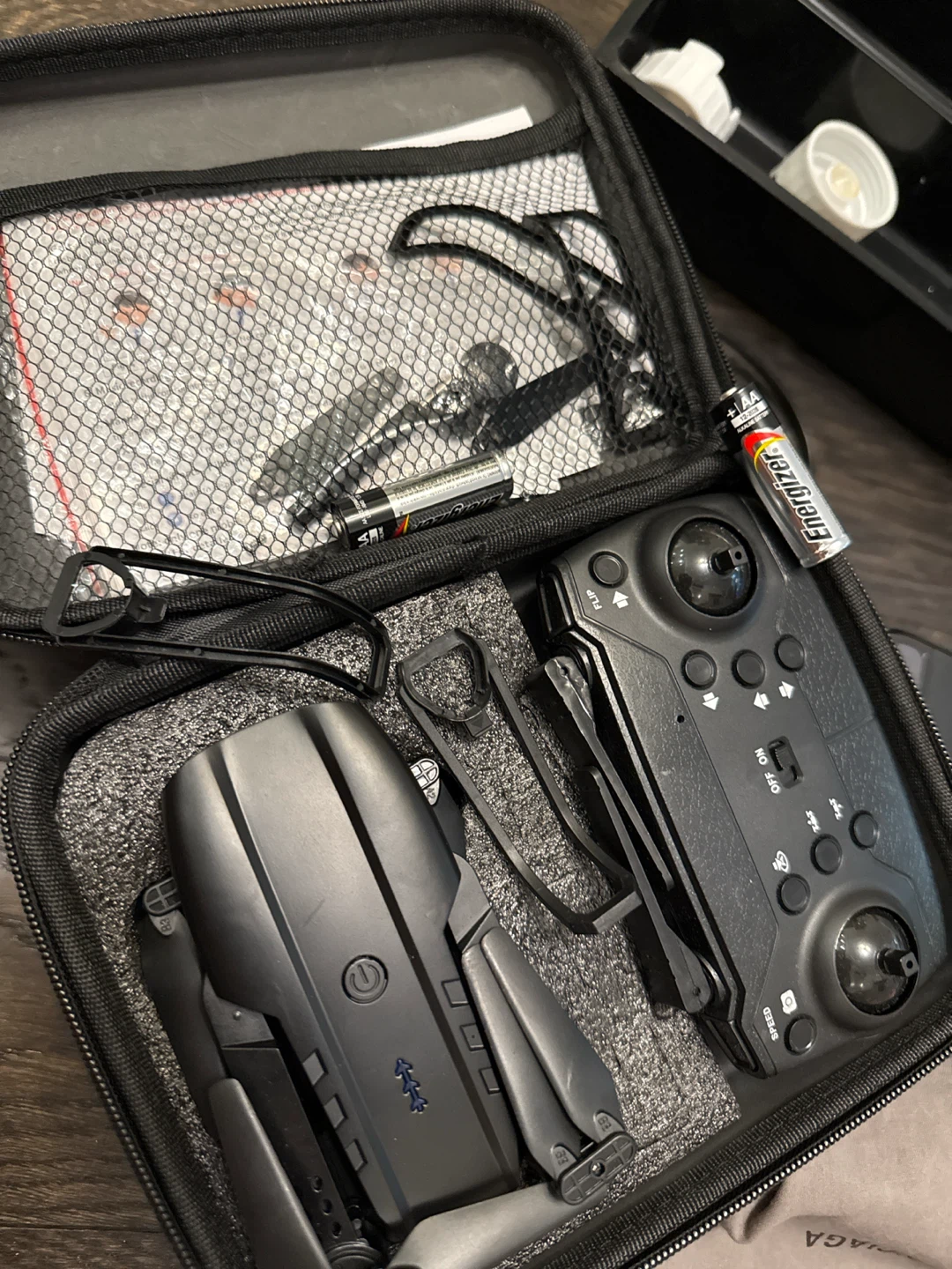 Black Foldable Drone with Remote Control