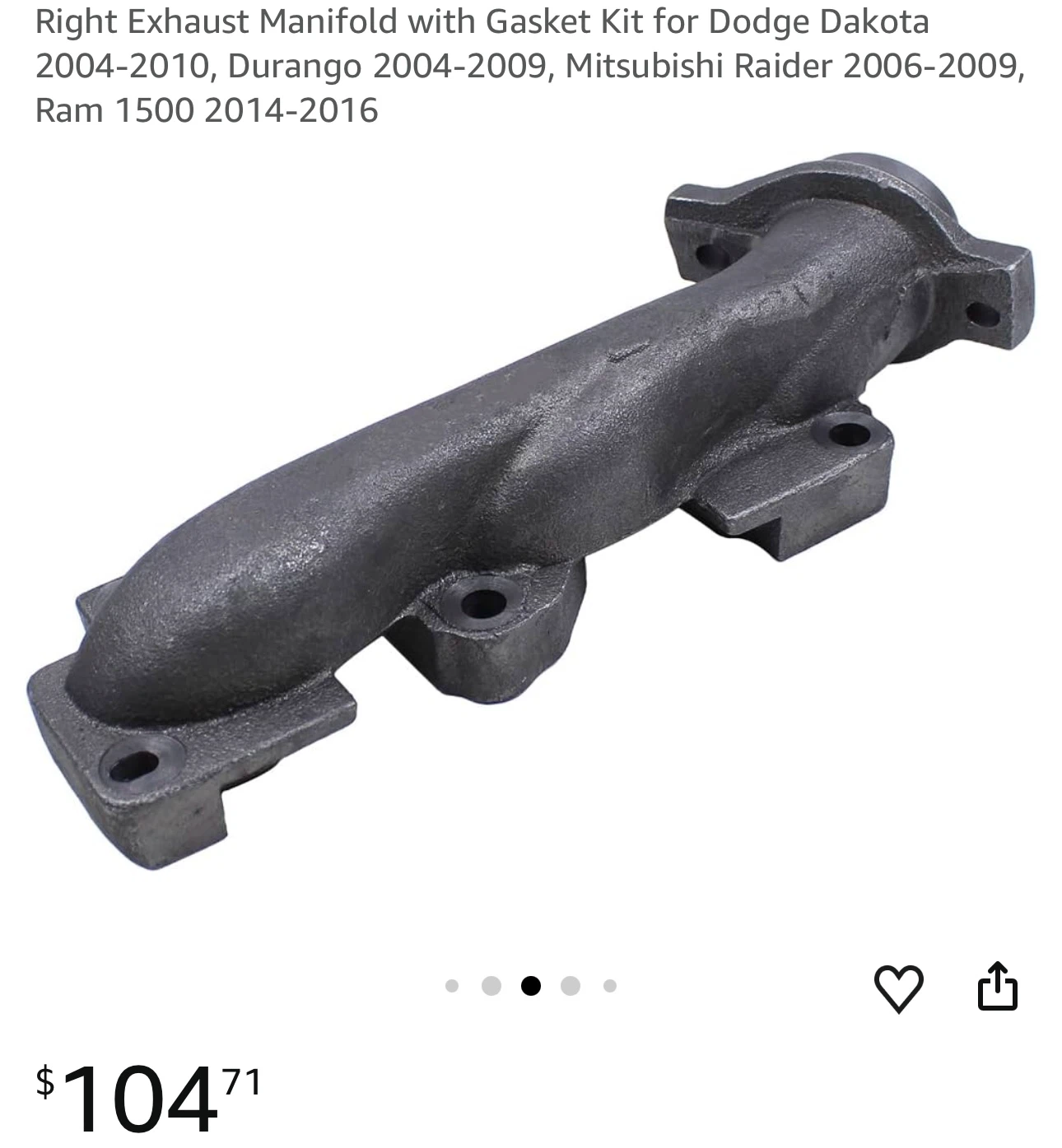 Left  Exhaust Manifold with Gasket Kit - photo 2