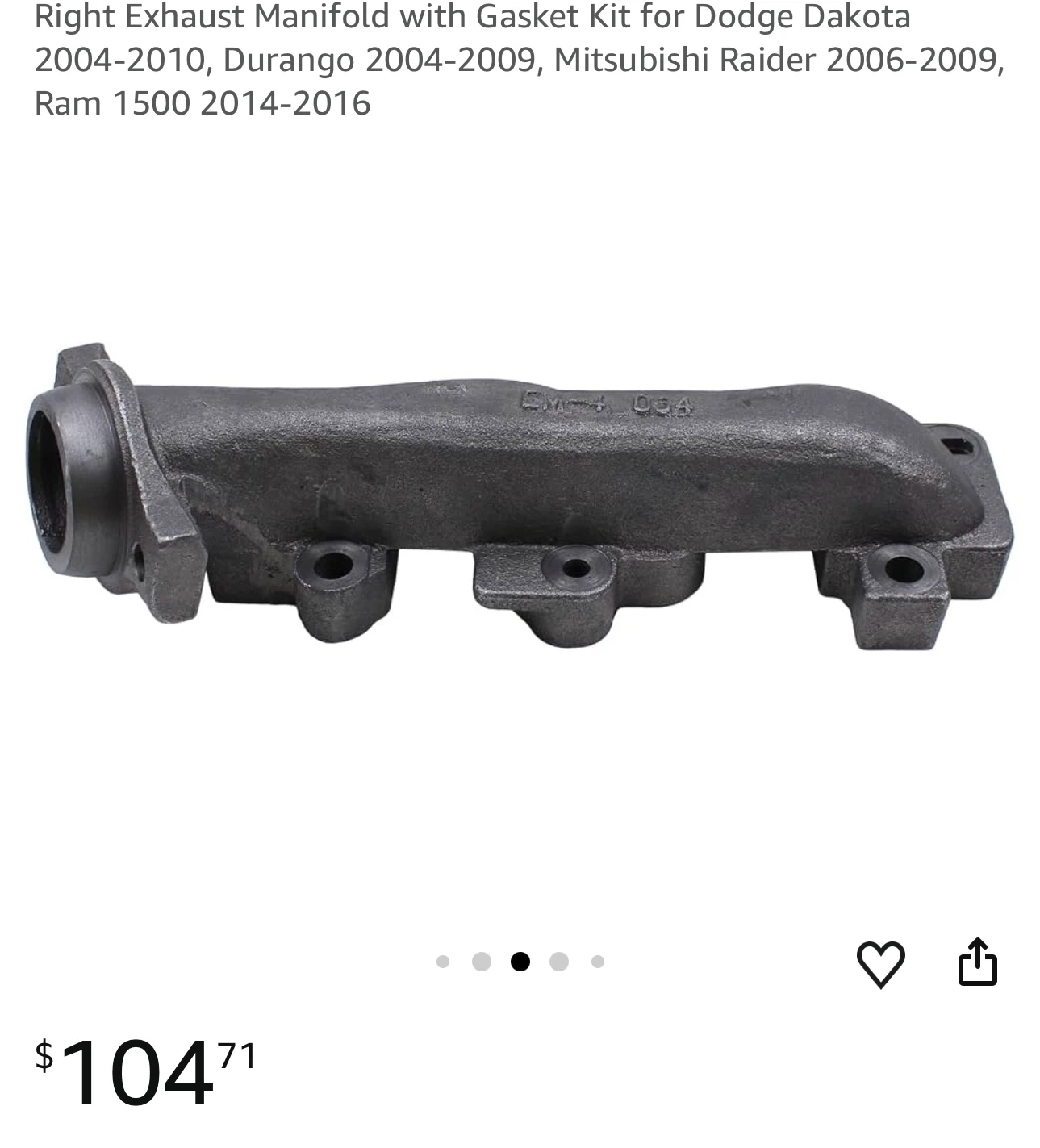 Left  Exhaust Manifold with Gasket Kit - photo 3