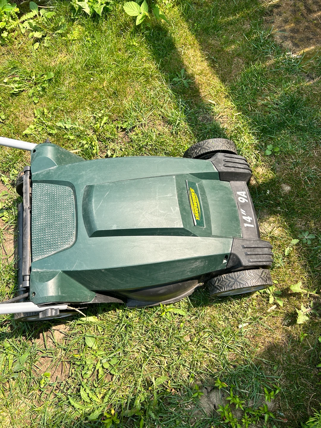 Green Corded Electric Lawn Mower