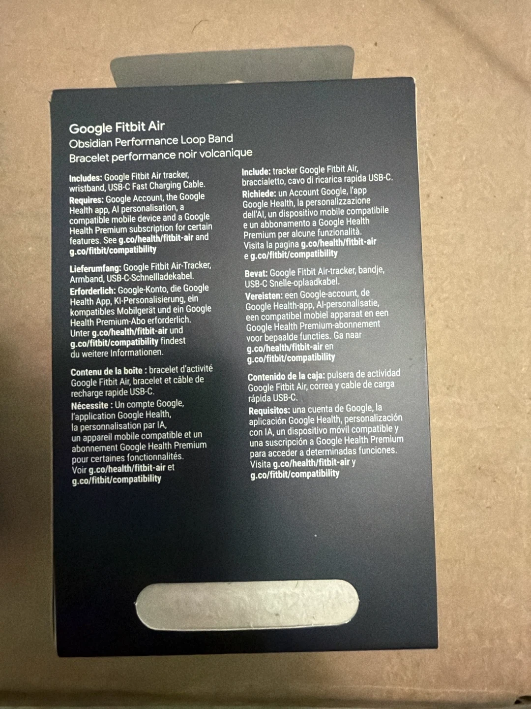 Google Fitbit Air Obsidian Performance Loop - Open Box, Unused - photo 4