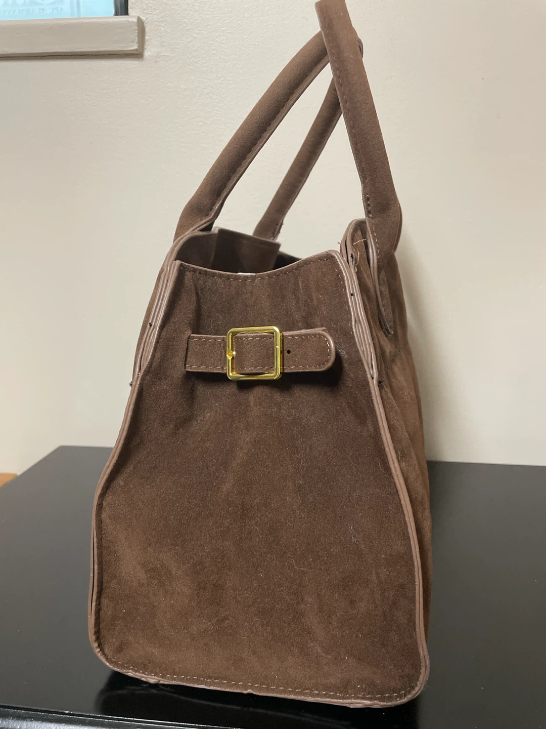 Brown Faux Suede Handbag - photo 2