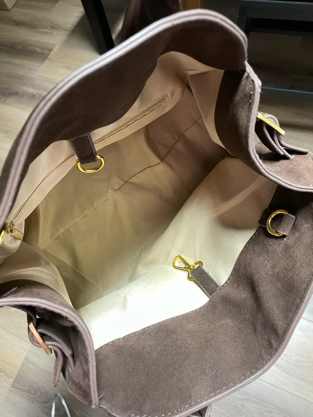 Brown Faux Suede Handbag - photo 4