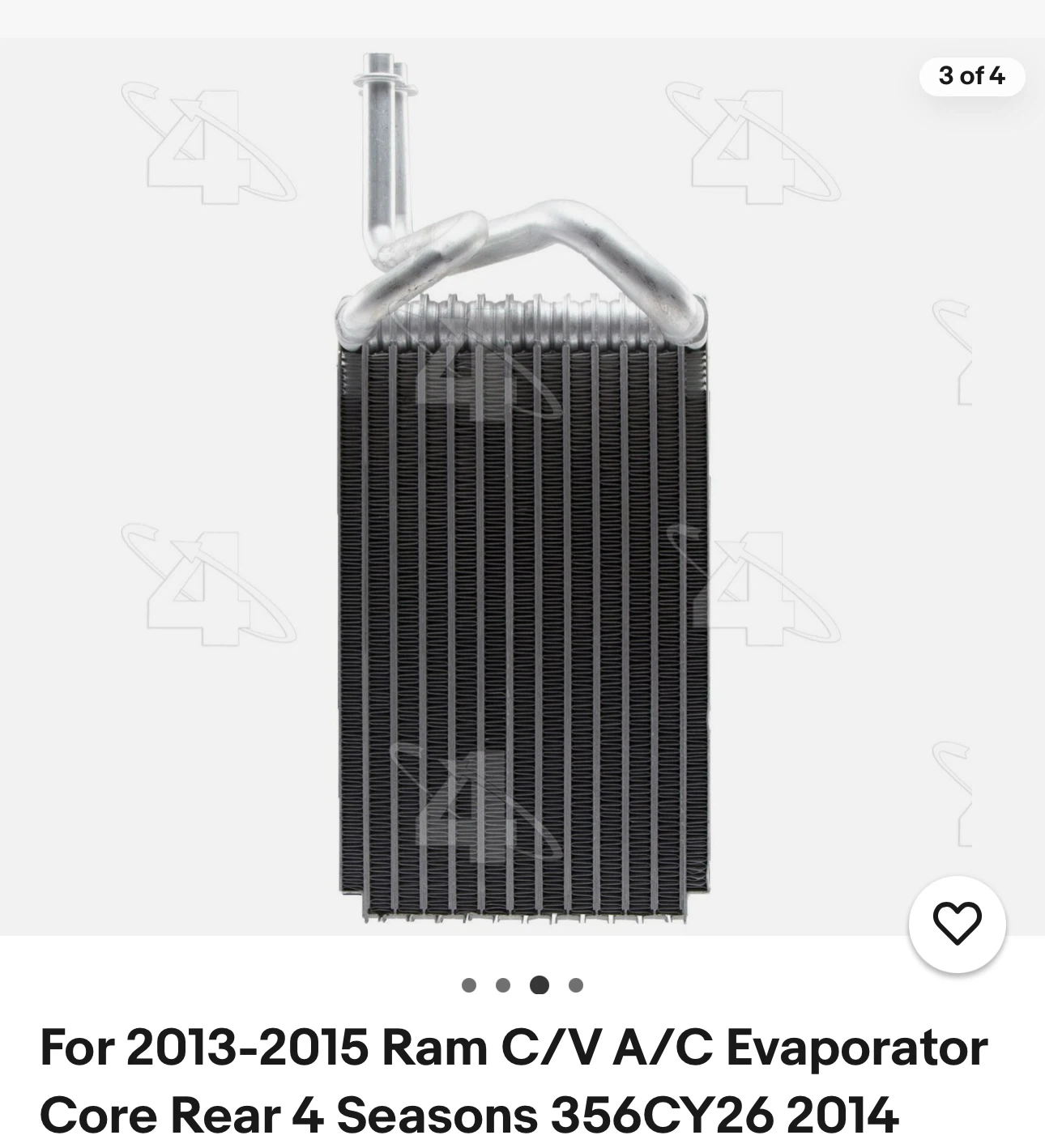 A/C Evaporator Core Rear 4 Seasons Dodge Chrysler - photo 2