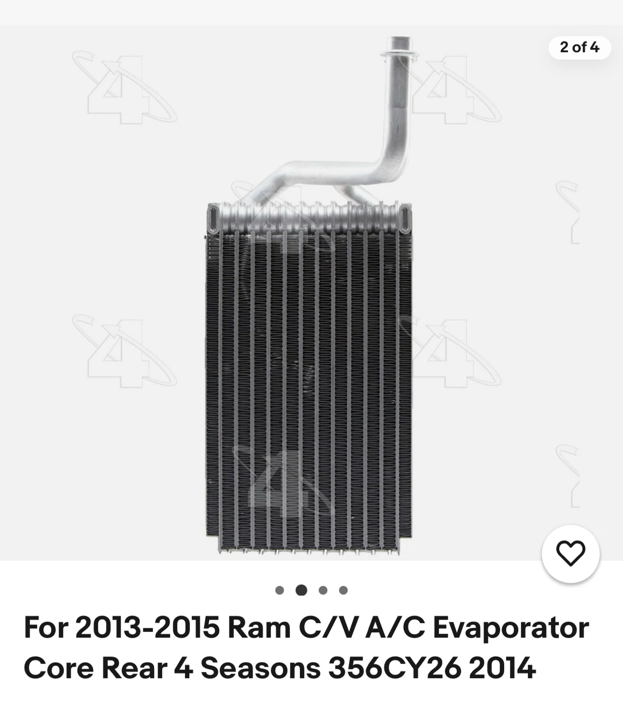 A/C Evaporator Core Rear 4 Seasons Dodge Chrysler - photo 3