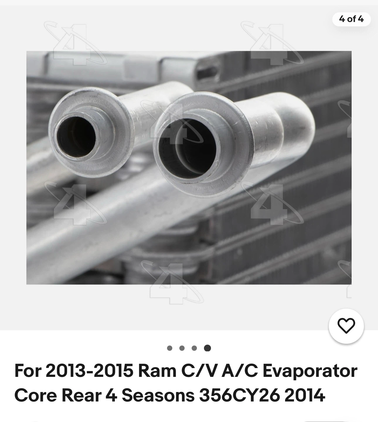 A/C Evaporator Core Rear 4 Seasons Dodge Chrysler - photo 5