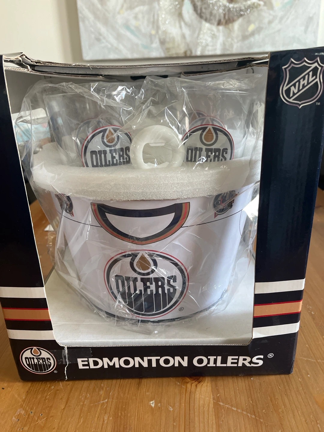 Edmonton Oilers Pub Glass and Ice Bucket Set - photo 2