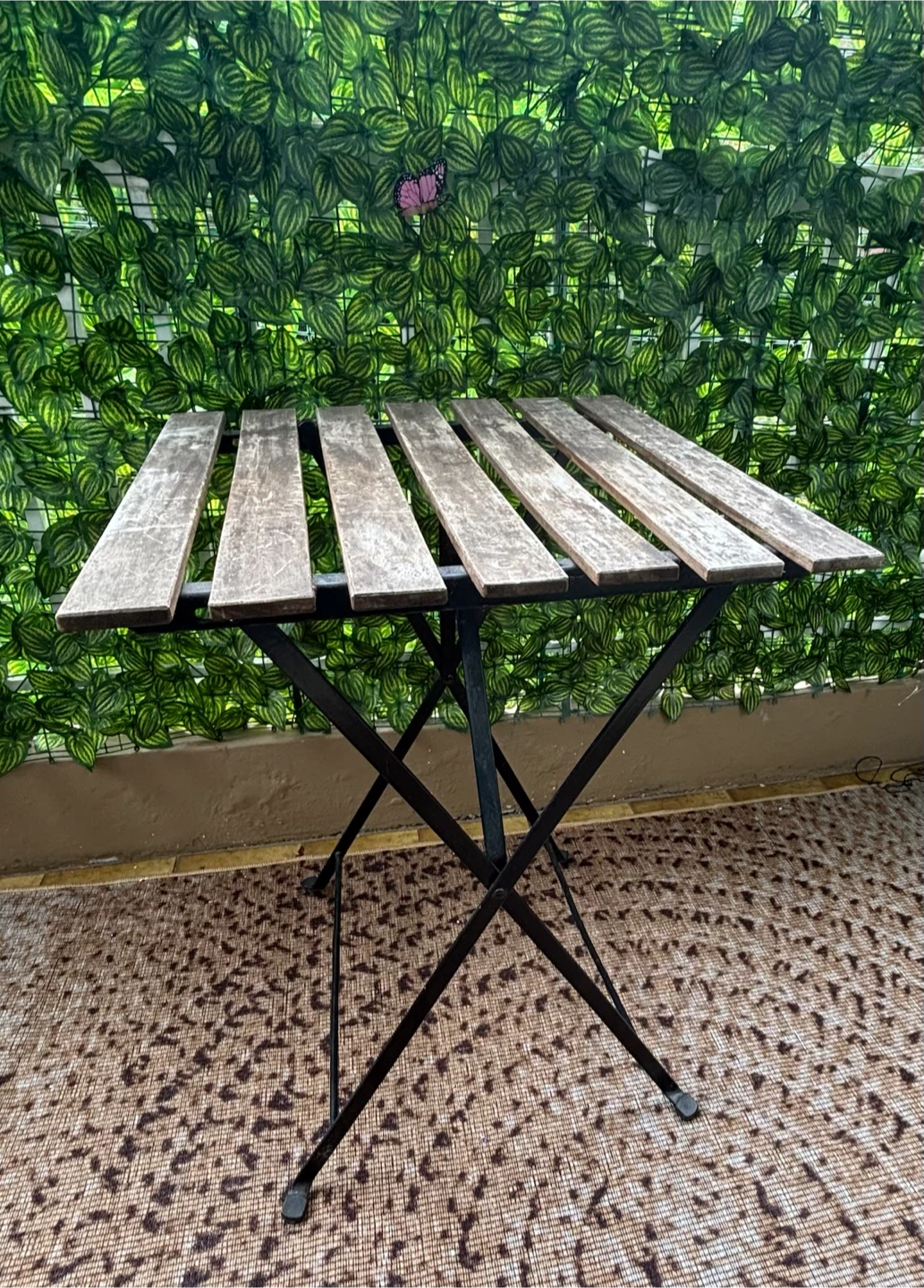 Compact Wooden Patio Table – Perfect for a Balcony!
