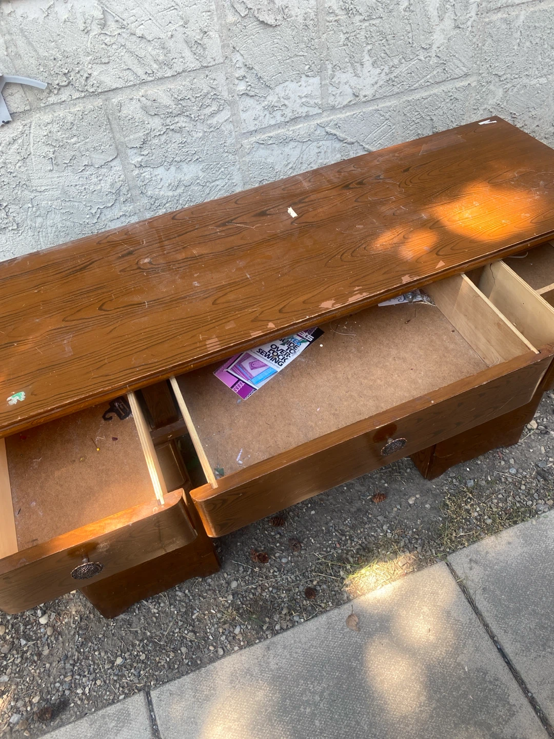 Wooden Desk with 7 Drawers - photo 2