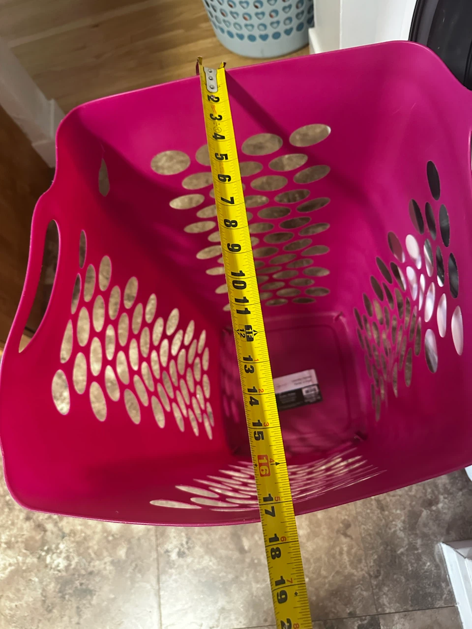 Pink Plastic Laundry Basket