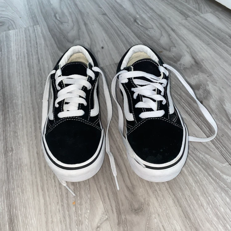 Vans Old Skool Black White Suede Canvas Shoes