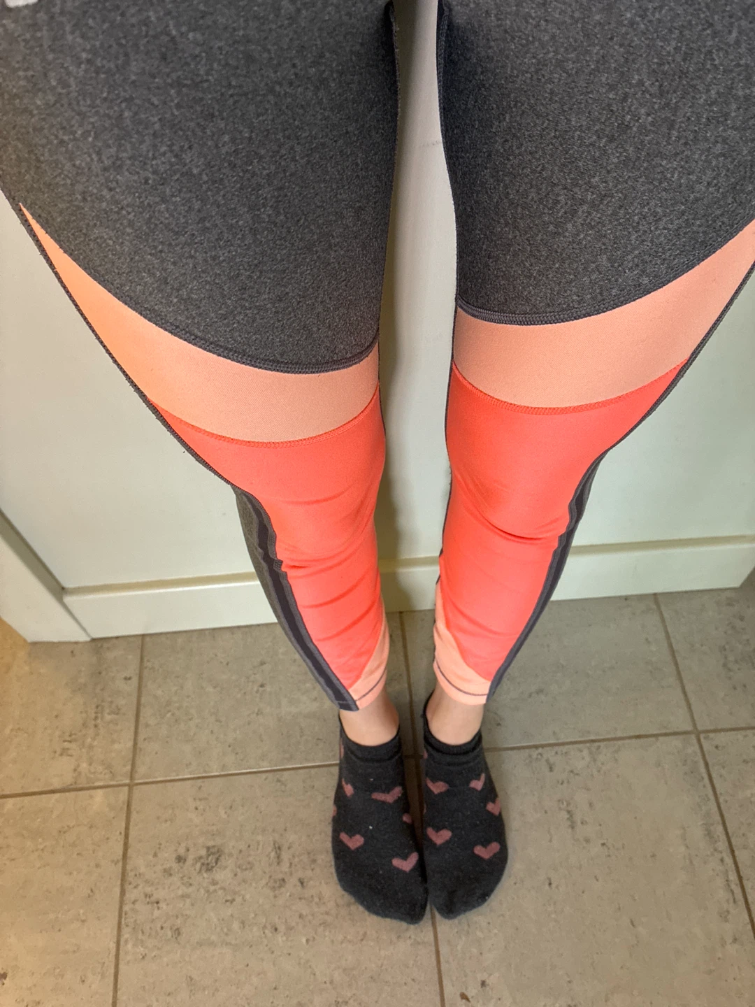 Under Armour Women's Grey & Coral Leggings